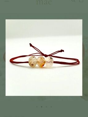 MaeMae I Am Manifesting My Best Life - Flower Agate Bracelet